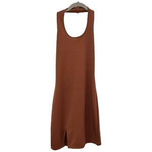 Cider NWT Women’s Brown Halter Neck Bodycon Mini Dress  Sz XS‎